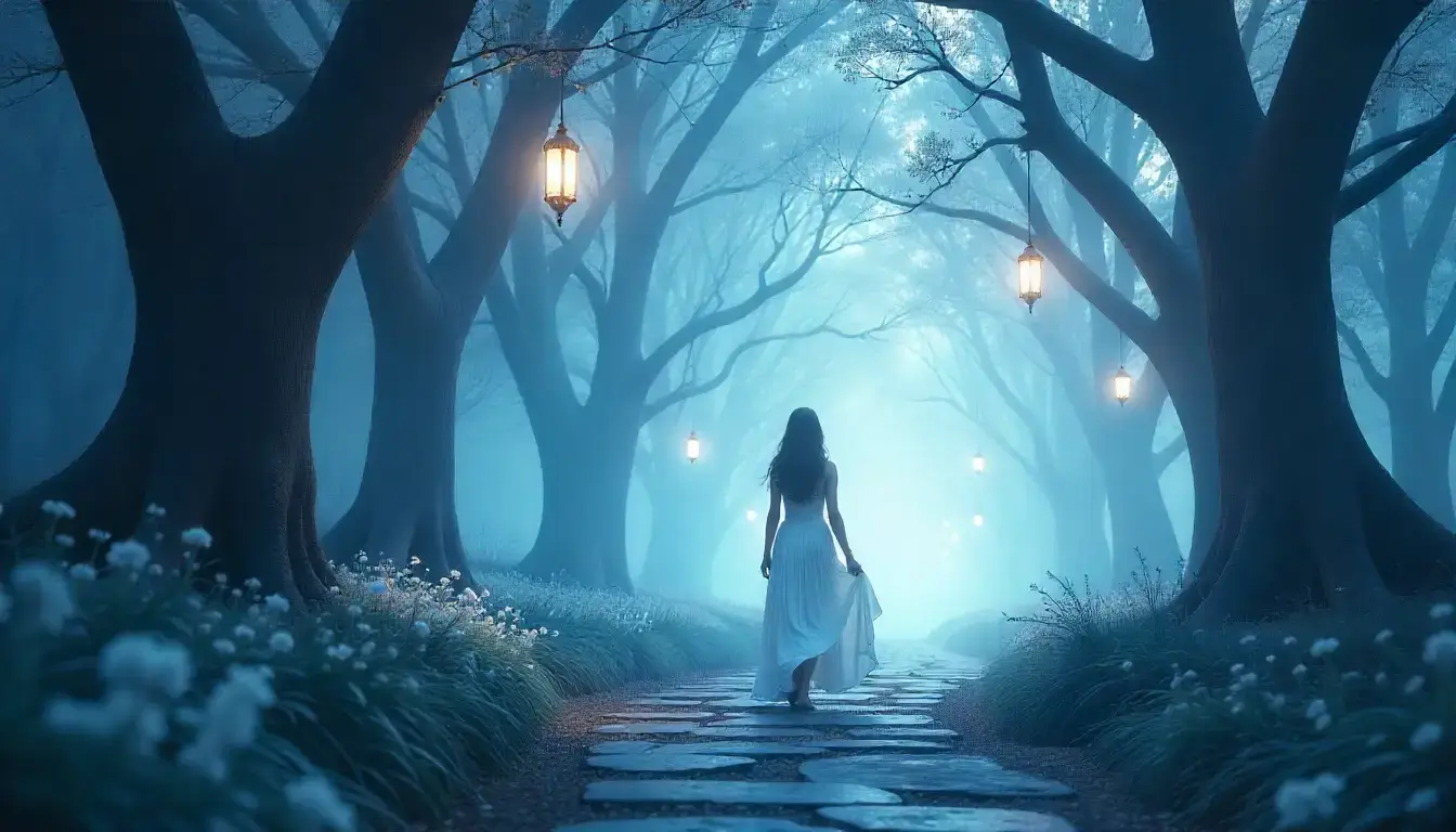 Forêt mystique symbolisant le parcours de formation en hypnose